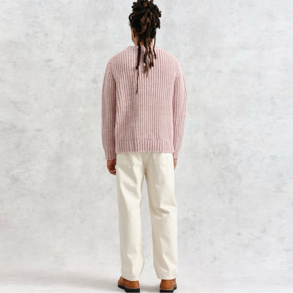 Wax London Wilde Boxy Crew Thick Heavyweight Knit in Pink Wool Blend Size Large - Picture 11 of 11